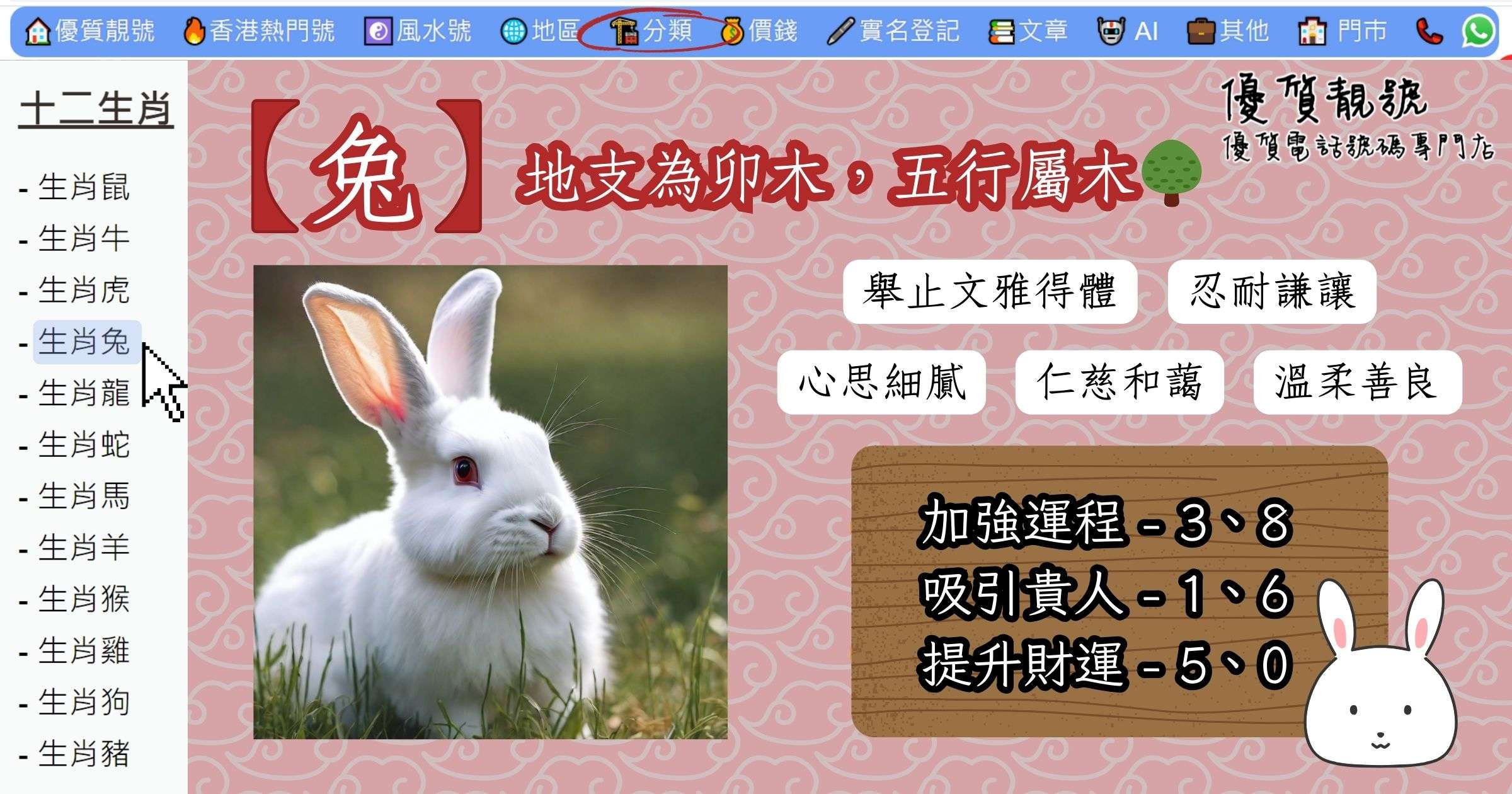 【生肖懶人包-兔】