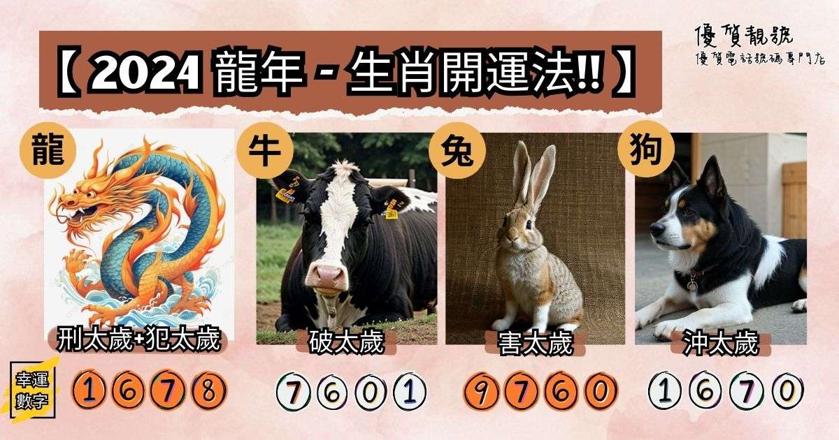 【2024龍年-生肖開運法】