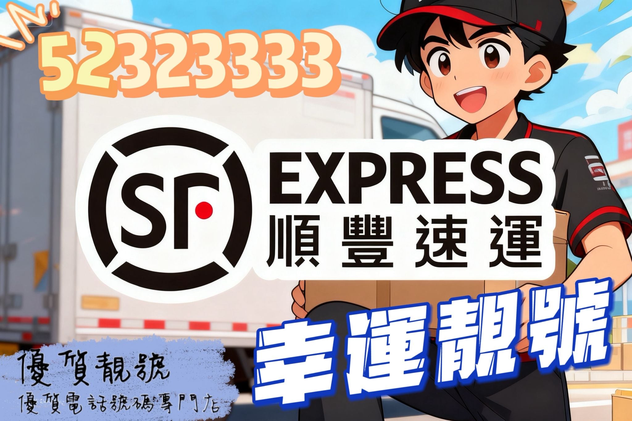 物流龍頭都揀！順豐欽點風水靚號52323333，可靠度拉滿！