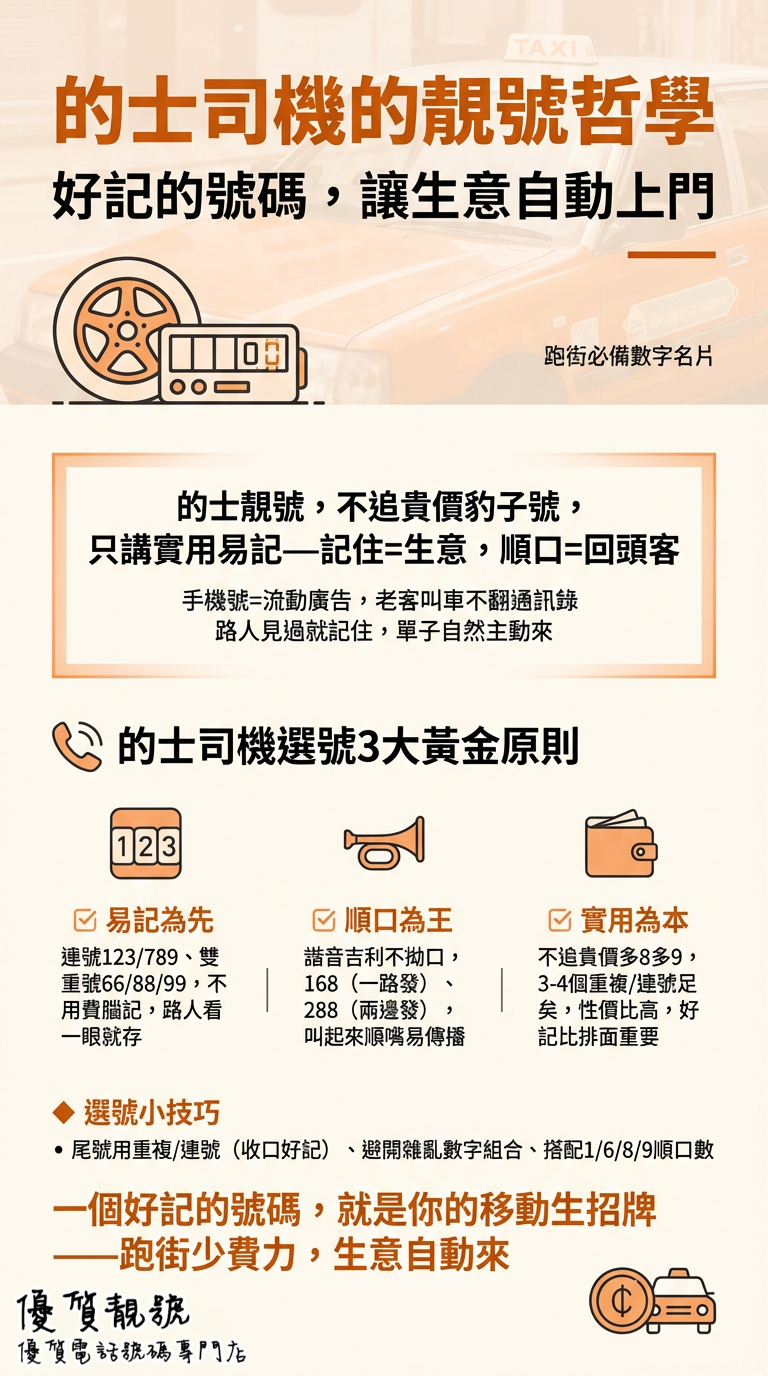 的士司機靚號哲學🚕