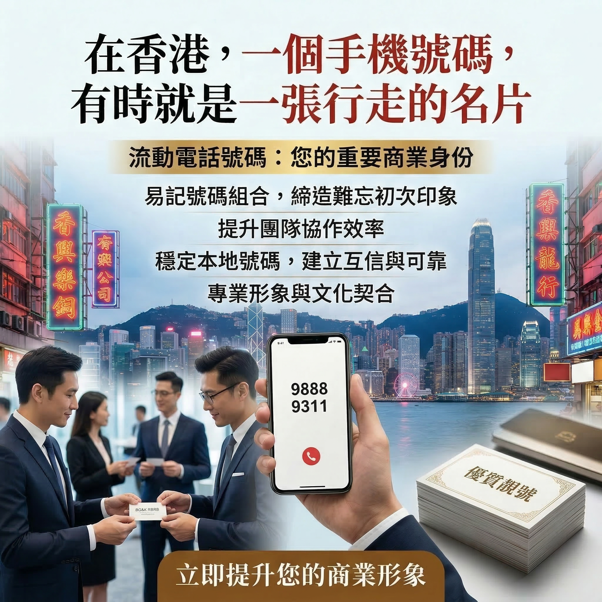 📇在香港：一個好號碼＝一張高質素名片