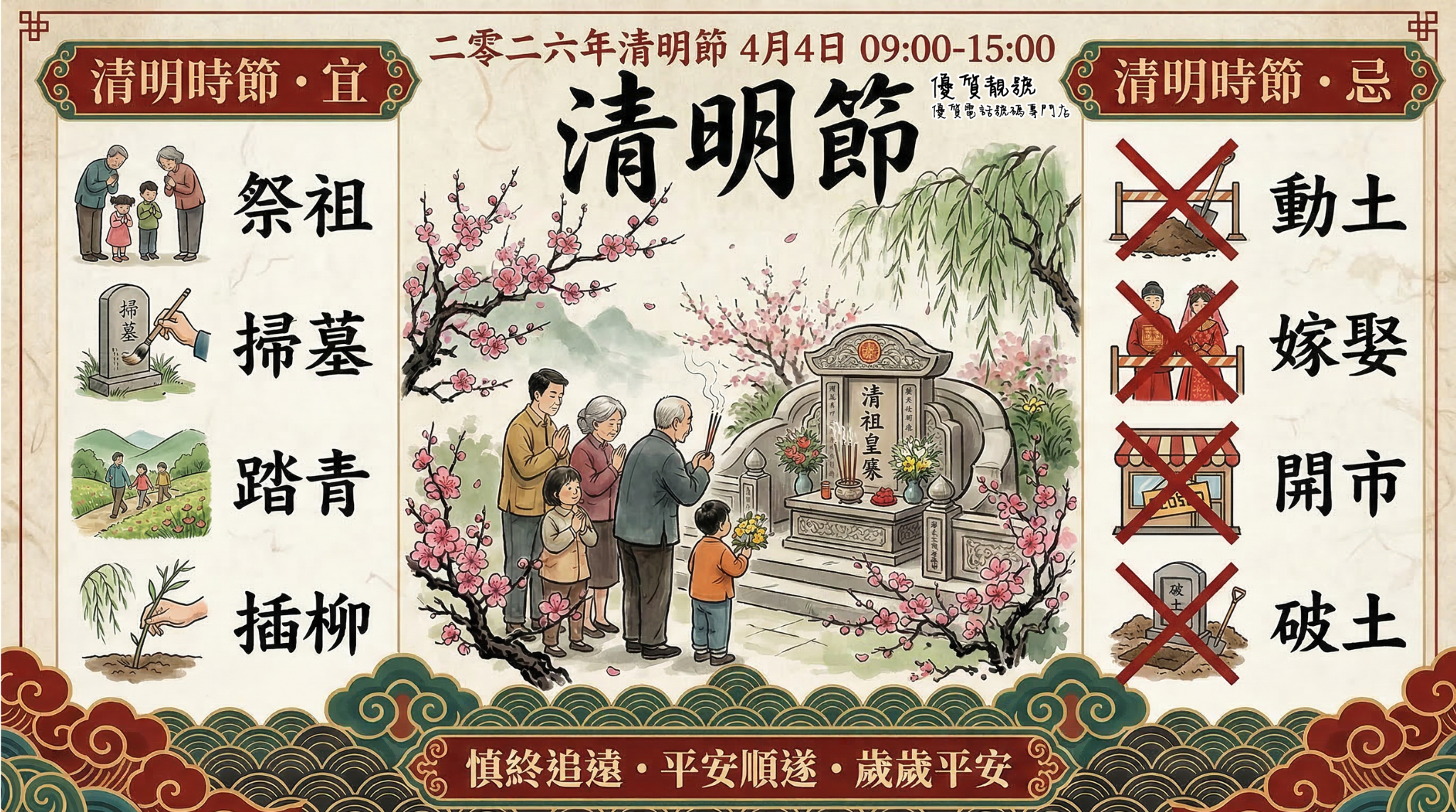 清明掃墓宜忌一次記清