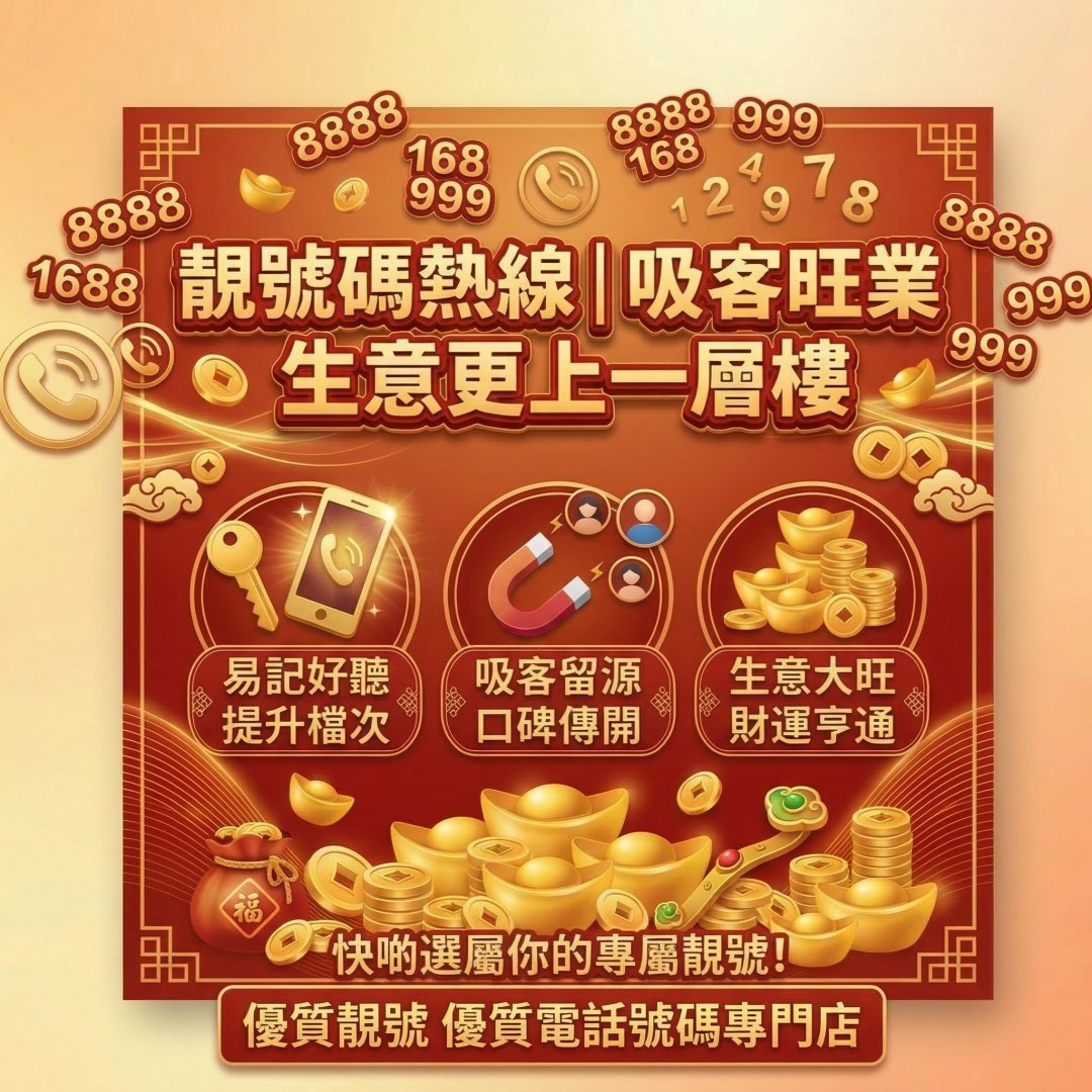 靚號碼熱線｜吸客旺業_生意更上一層樓📞✨