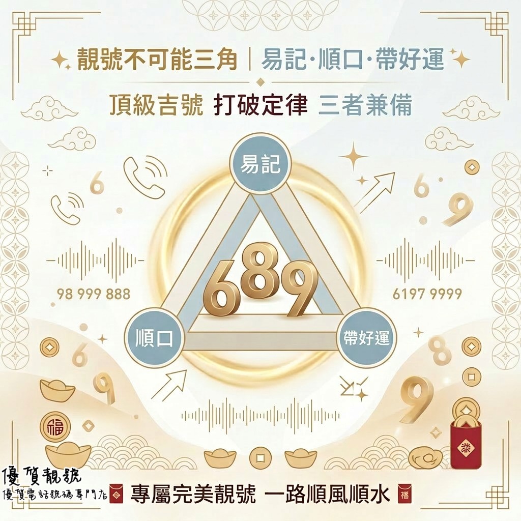 靚號嘅不可能三角｜易記、順口、帶好運