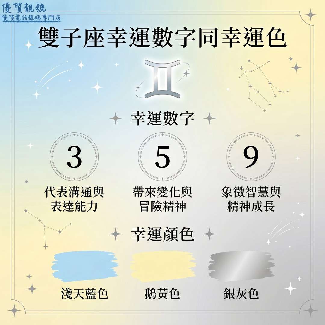 雙子座幸運數字同幸運色
