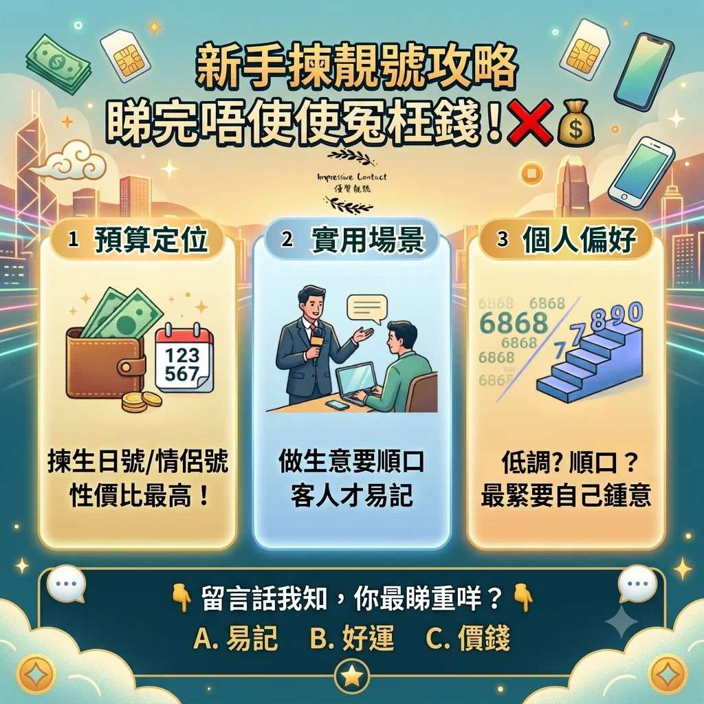 新手揀靚號攻略_睇完唔使使冤枉錢