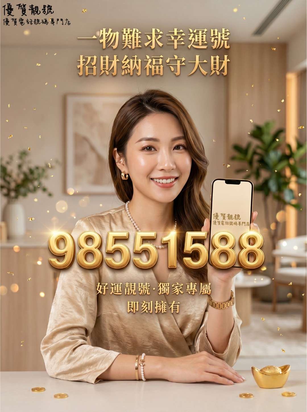 稀缺旺財靚號｜98551588