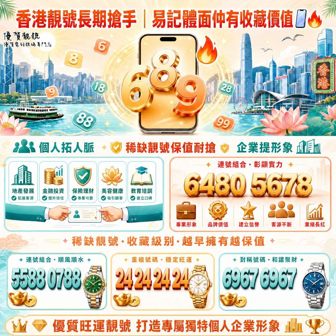 香港靚號長期搶手｜易記體面仲有收藏價值