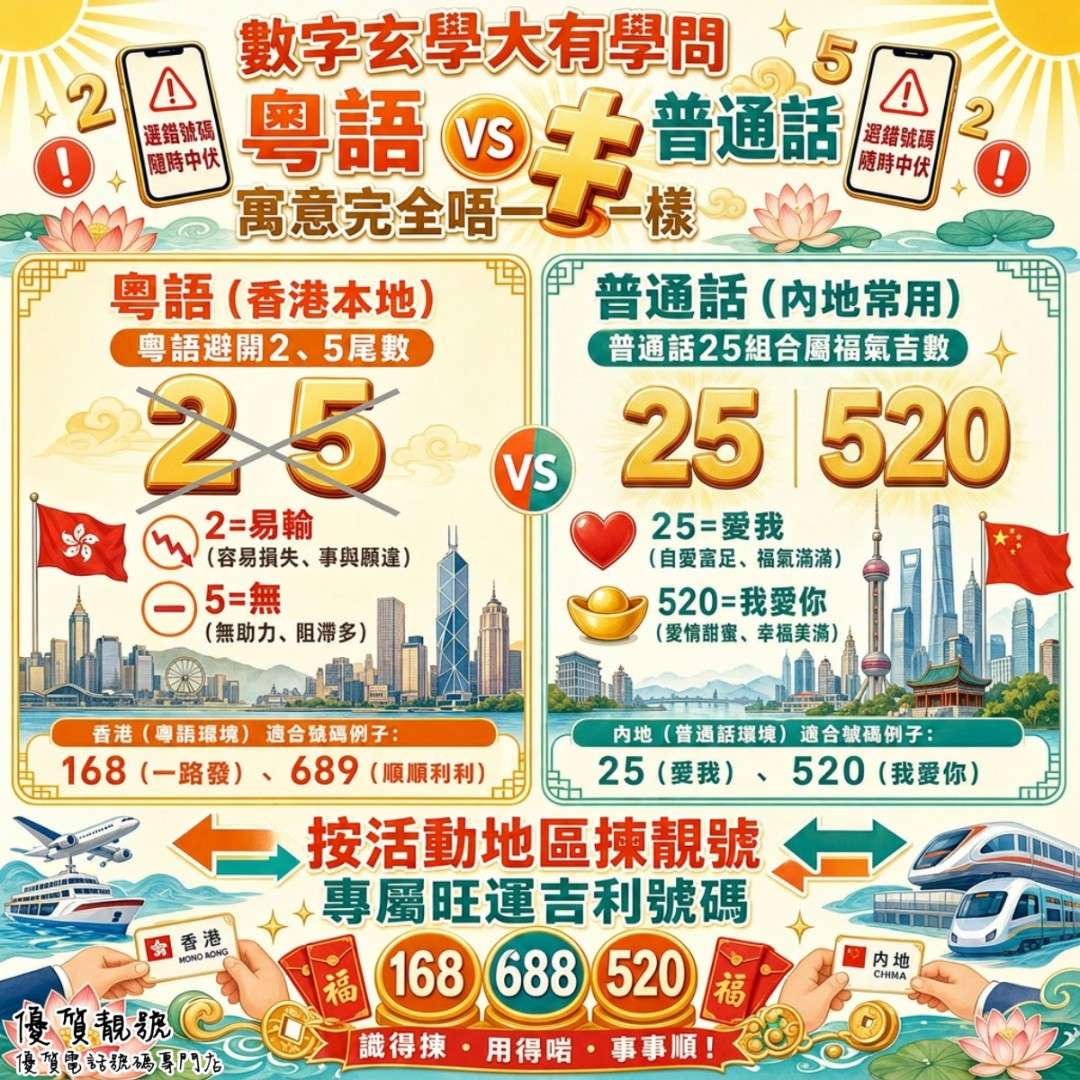 數字玄學大有學問｜粵語vs普通話寓意完全唔一樣