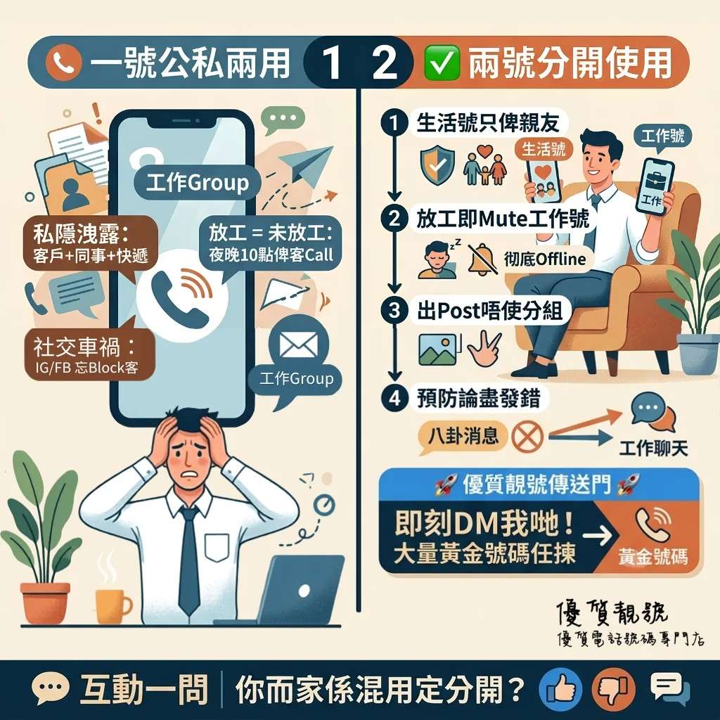 工作號同生活號分開好