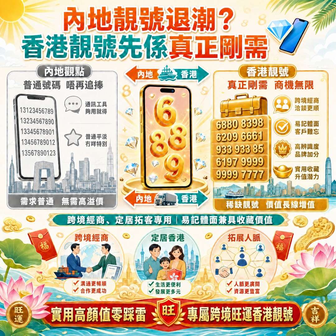 內地靚號已經唔值?香港靚號先係真正需求