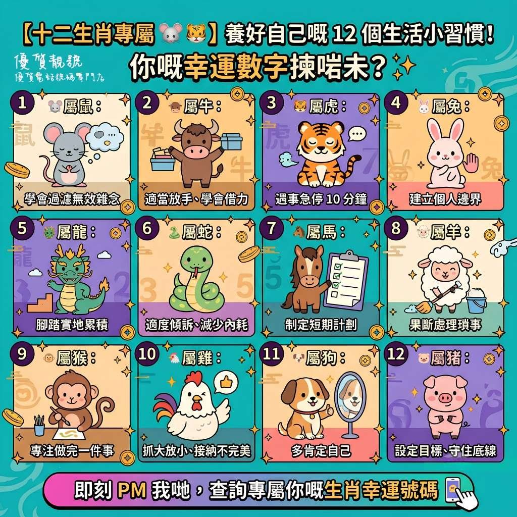 十二生肖專屬生活小習慣
