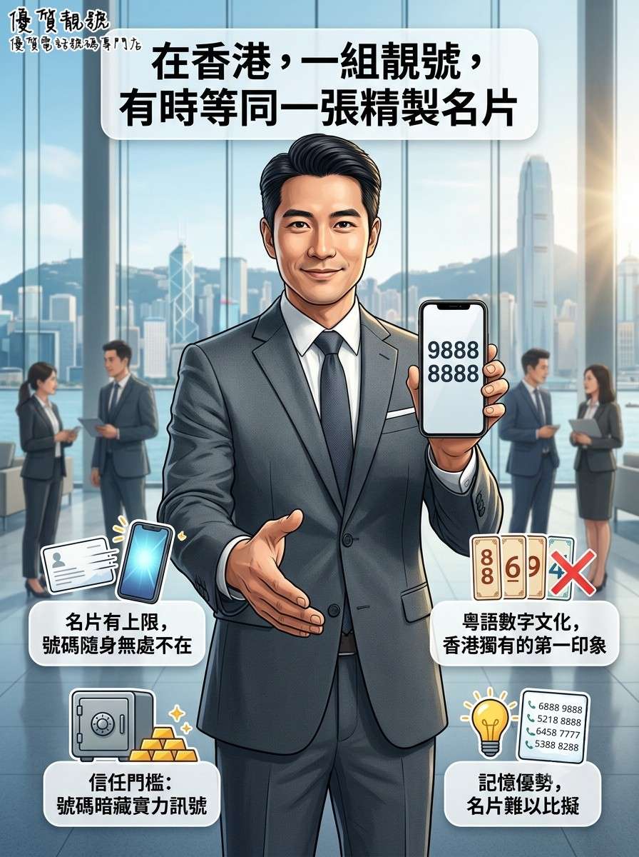 在香港，一組靚號，有時等同一張精製名片