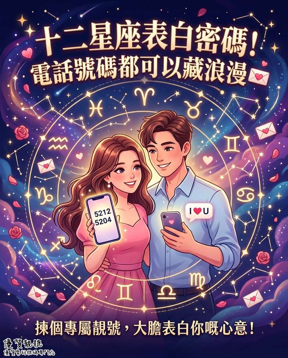 十二星座表白密碼！電話號碼都可以藏浪漫