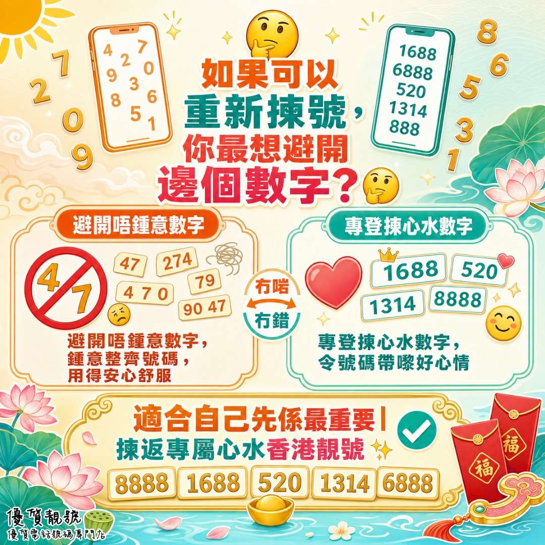 如果可以重新揀號，你最想避開邊個數字？