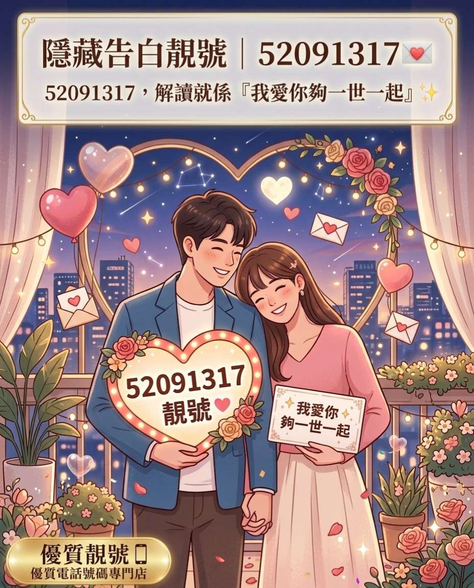 隱藏告白靚號｜52091317