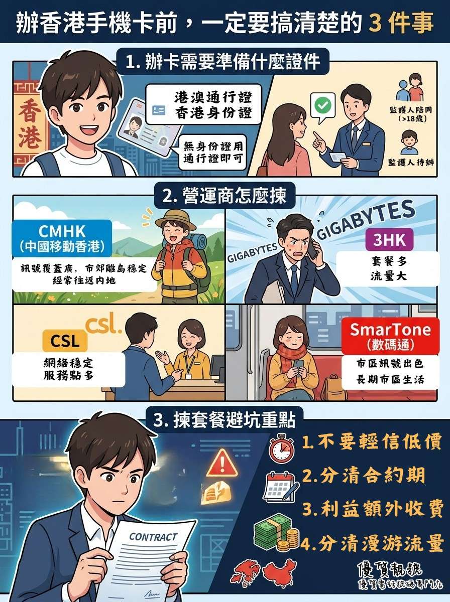 辦香港手機卡｜辦卡前必睇_3_大重點
