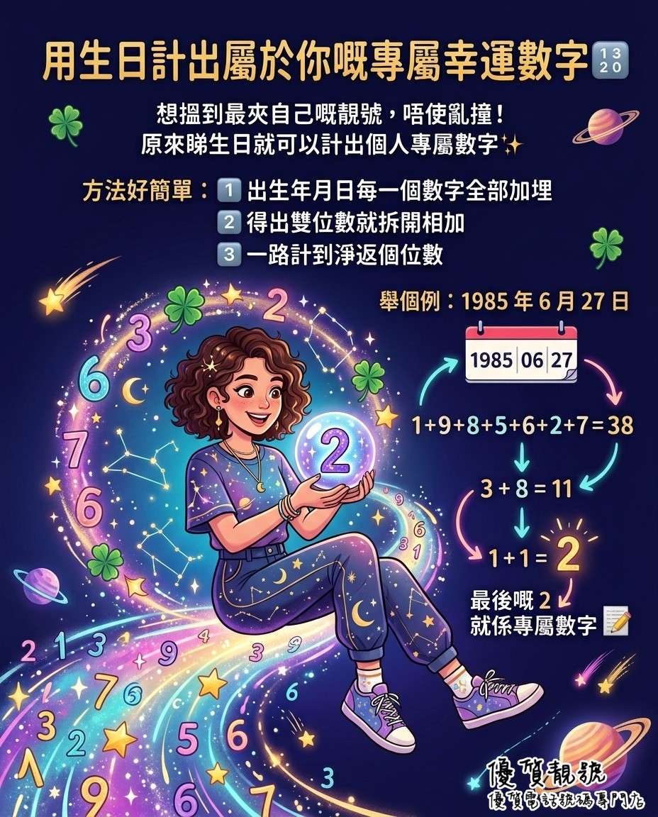 用生日計出屬於你嘅專屬幸運數字