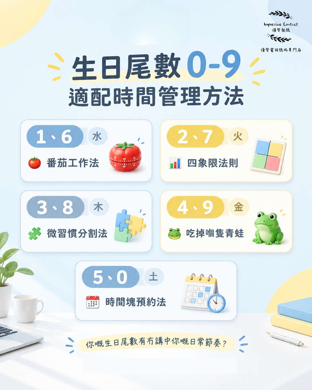生日尾數_0-9_適配時間管理方法⏰