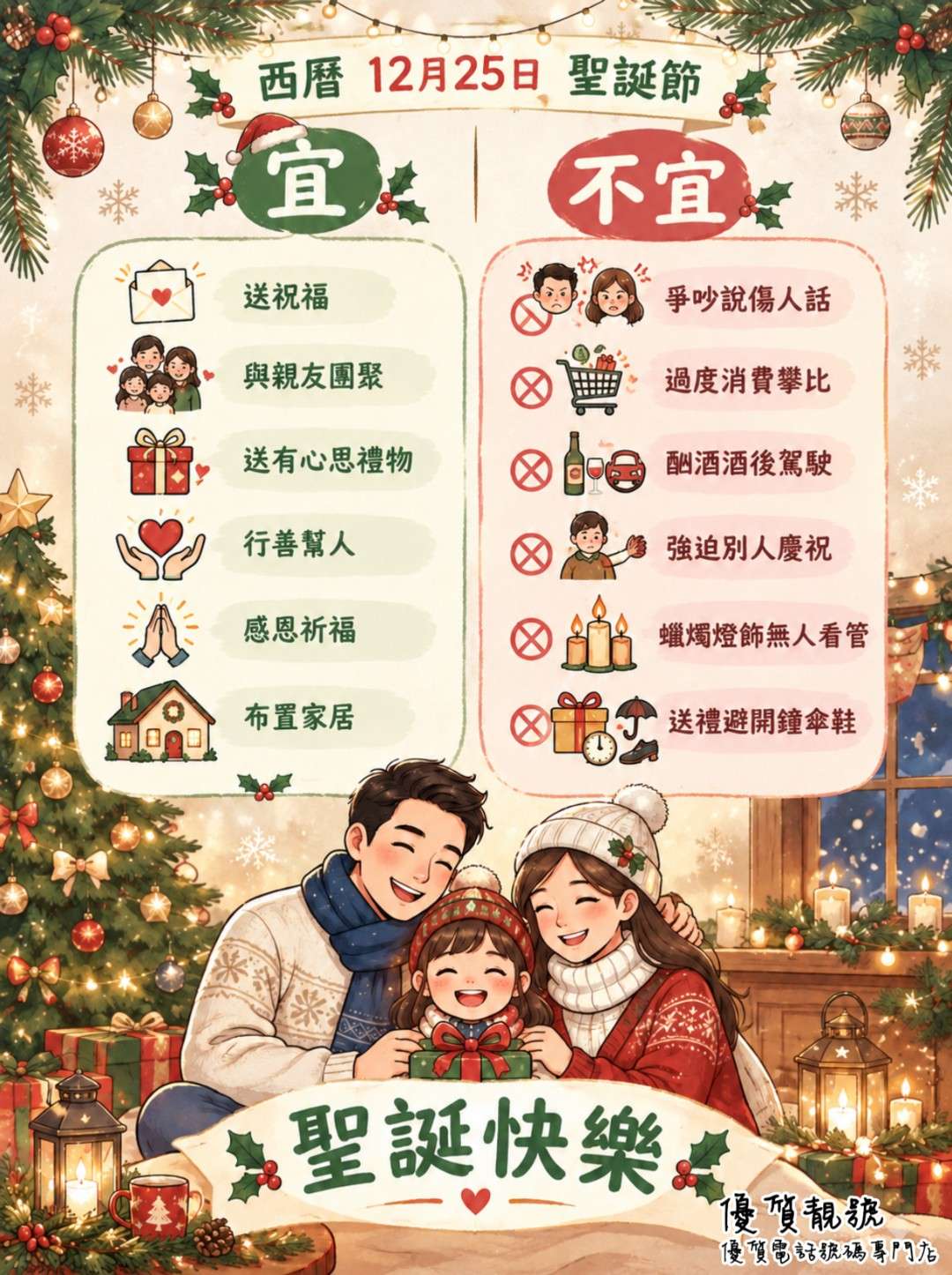 聖誕節期間的宜做與不宜做